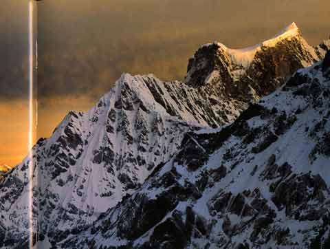 
Gauri Shankar South Ridge to South Summit from east - Nepal Himalaya by Shiro Shirahata book
